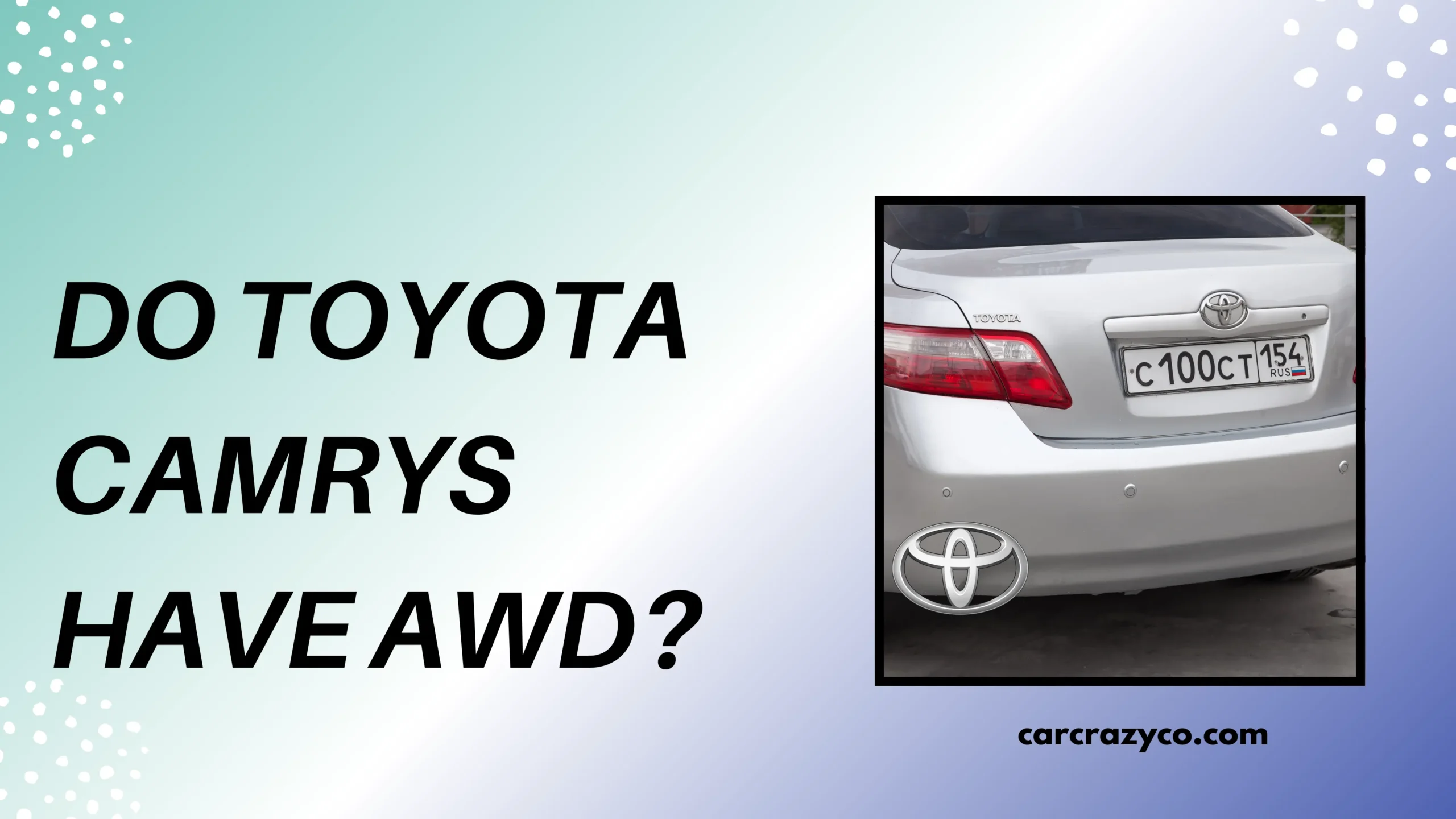 Do Toyota Camrys Have AWD