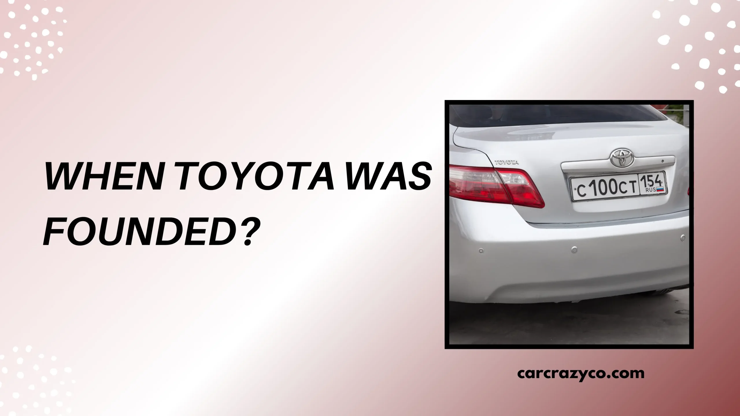 When Toyota Was Founded